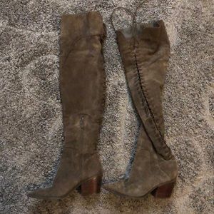 ALDO OVER THE KNEE LACE UP BOOTS 7.5